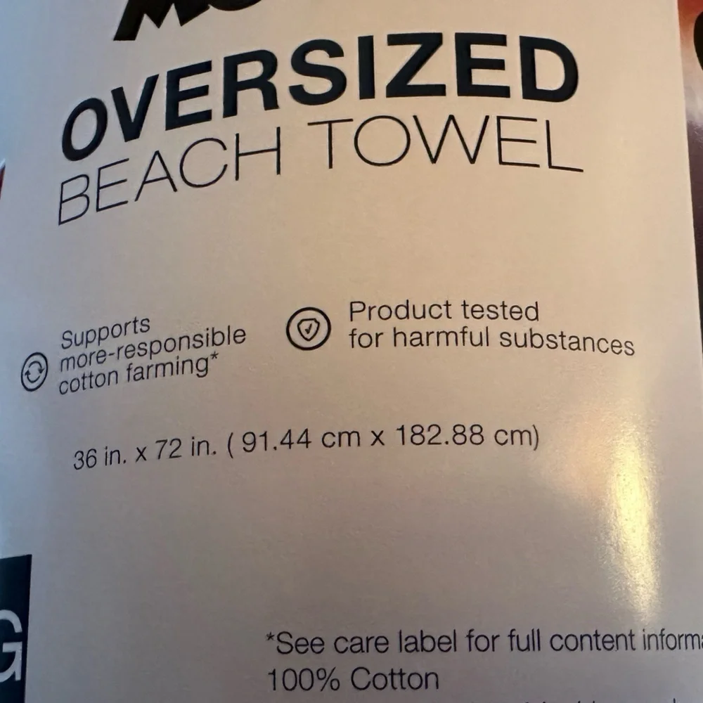 The Big One x Disney oversized beach towel NWT
